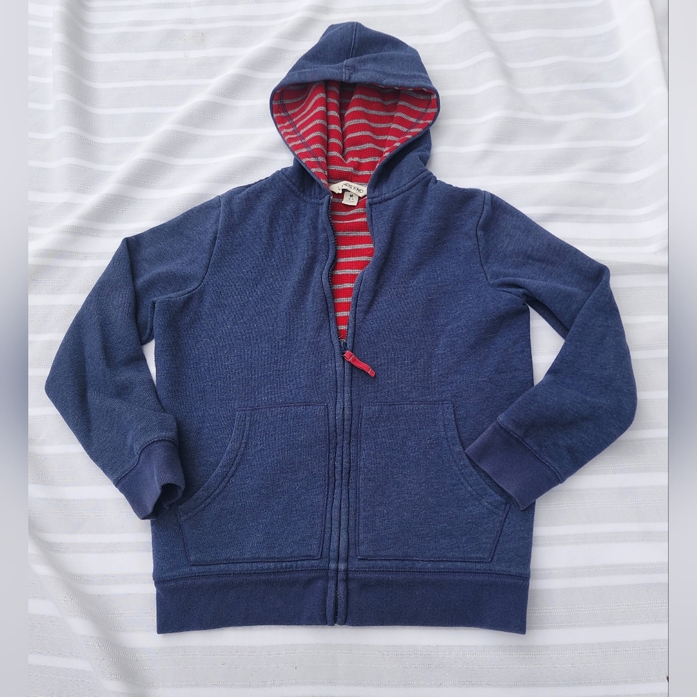 Children's Lands End Full Zip Hoodie Boys Size Medium (8-10)